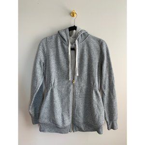 LIKE NEW Old Navy Cinched-Waist Gray Full-Zip Hood